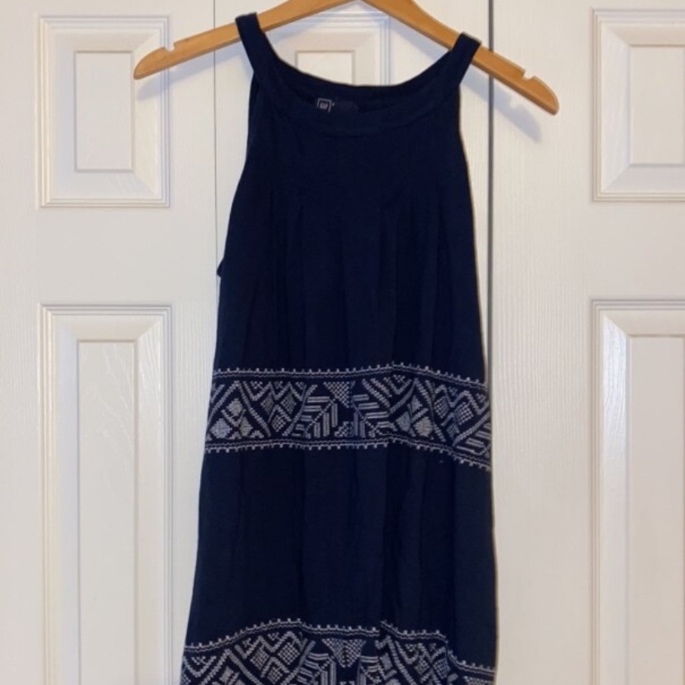 Blue long dress with POCKETS